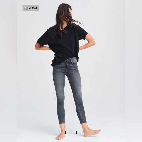 RAG & BONE Cate Mid-Rise Ankle Skinny with Side Zipper in “Abbey Road” - Picture 1 of 14